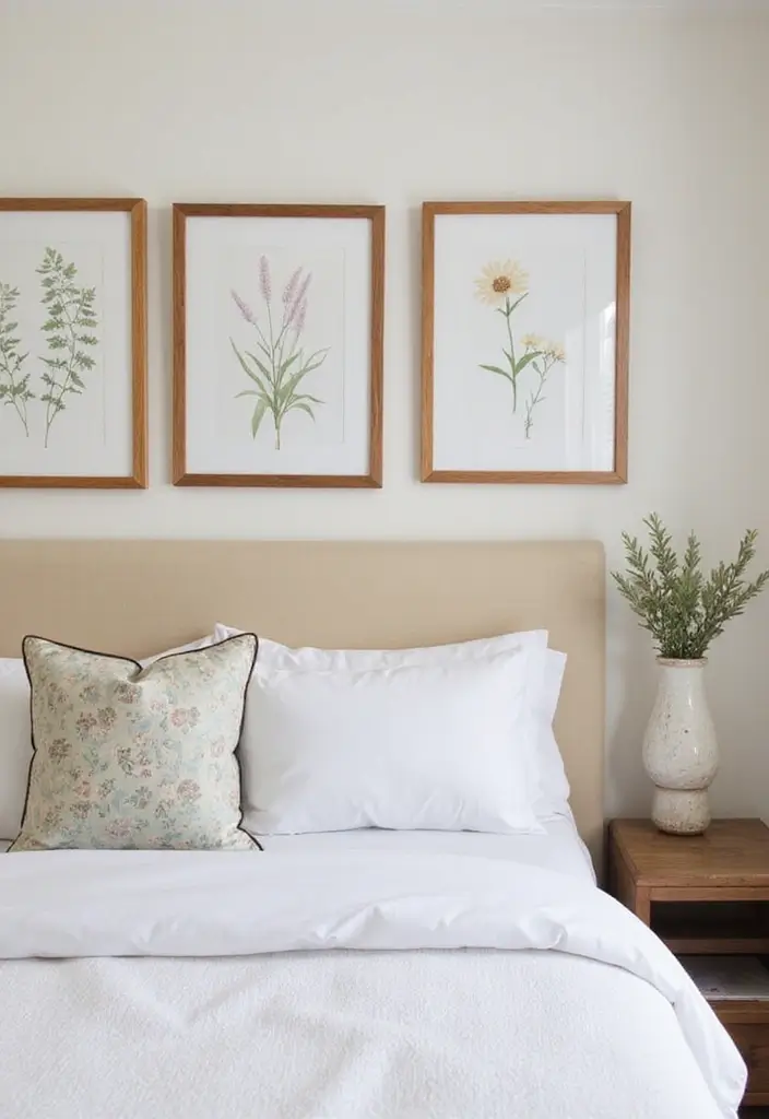 29 Green Guest Room Inspirations That Bring Nature Inside - 8. Nature-Inspired Art