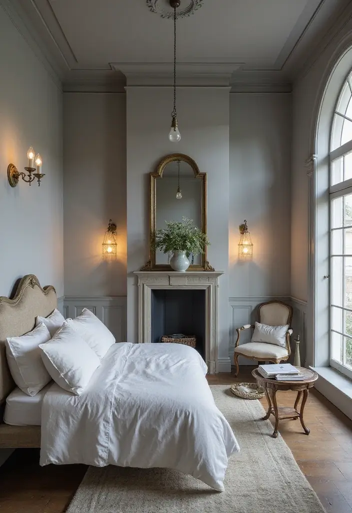 29 Grey Guest Room Inspirations That Feel Chic and Neutral - 11. Vintage Grey Charm