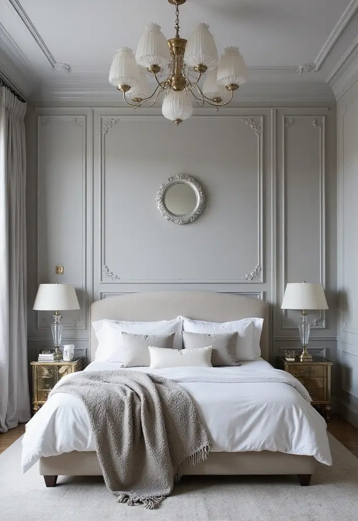 29 Grey Guest Room Inspirations That Feel Chic and Neutral - 12. Elegant Grey and Silver