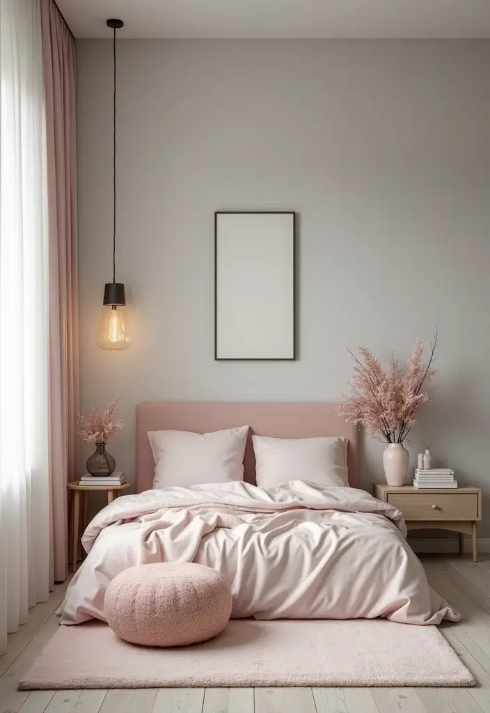 29 Grey Guest Room Inspirations That Feel Chic and Neutral - 24. Feminine Grey Touches
