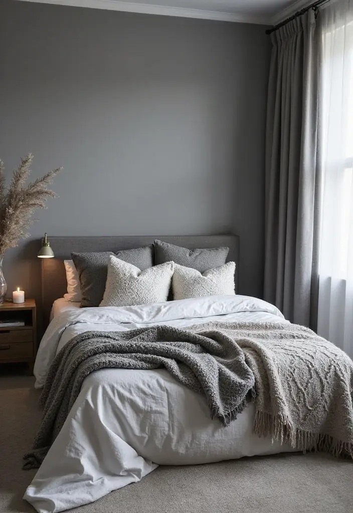 29 Grey Guest Room Inspirations That Feel Chic and Neutral - 6. Textured Grey Elements