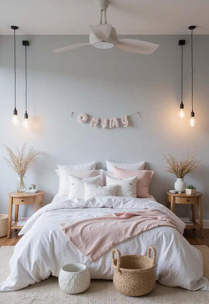 29 Grey Guest Room Inspirations That Feel Chic and Neutral - 9. Soft Grey and Pastels