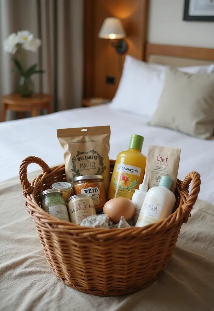 29 Guest Room Storage Hacks That Keep Everything Tidy - 24. Personal Welcome Baskets