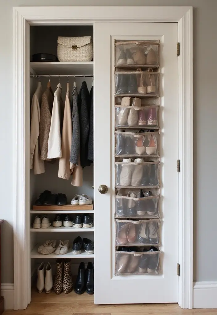 29 Guest Room Storage Hacks That Keep Everything Tidy - 26. Closet Door Organizers
