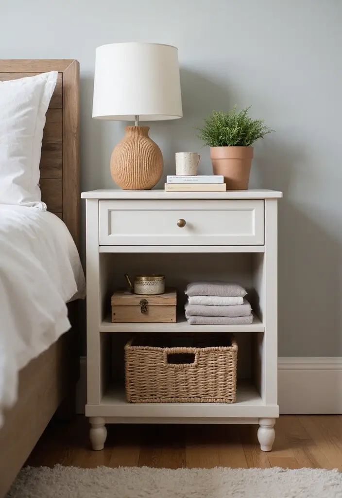 29 Guest Room Storage Hacks That Keep Everything Tidy - 28. Nightstand Storage Options