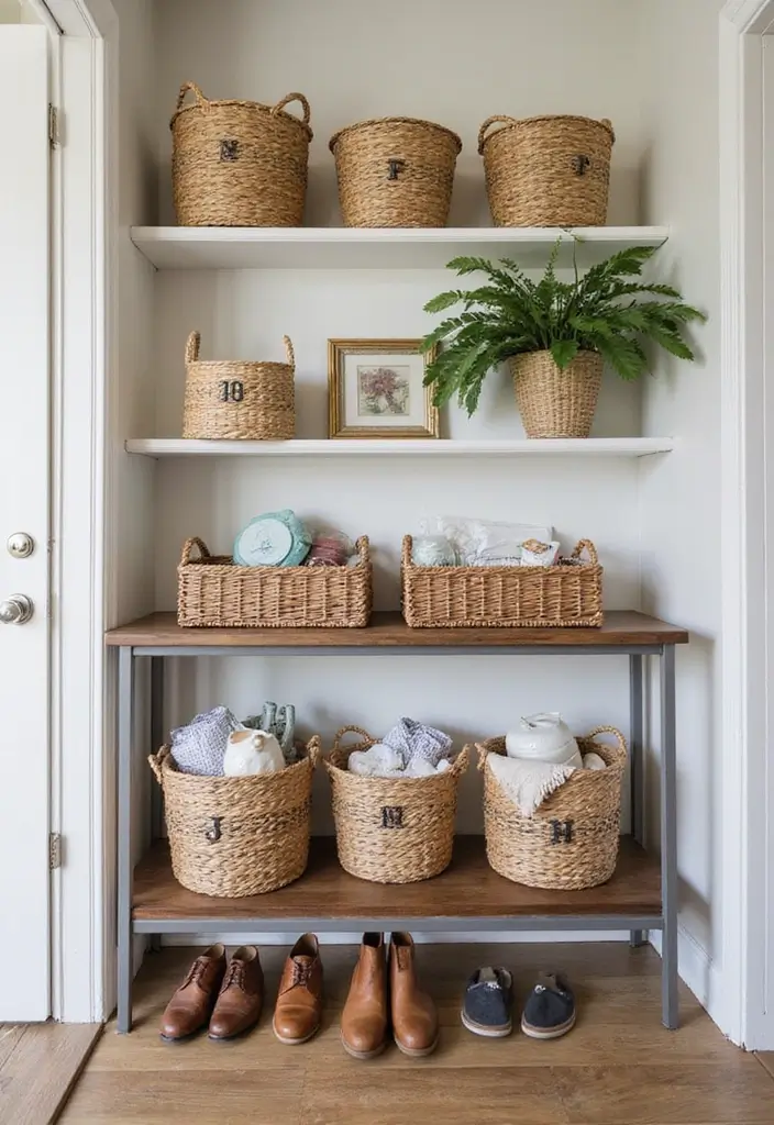 29 Guest Room Storage Hacks That Keep Everything Tidy - 4. Stylish Baskets for Easy Organization