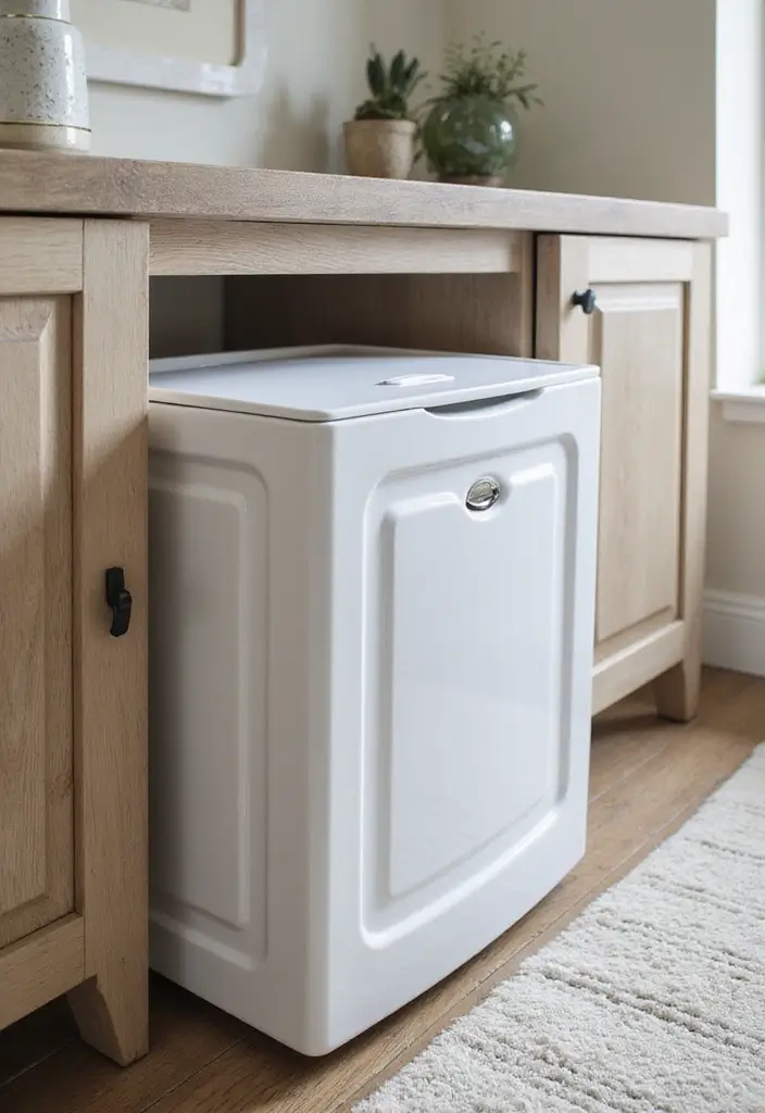 29 Guest Room Storage Hacks That Keep Everything Tidy - 9. Hidden Hamper Solutions