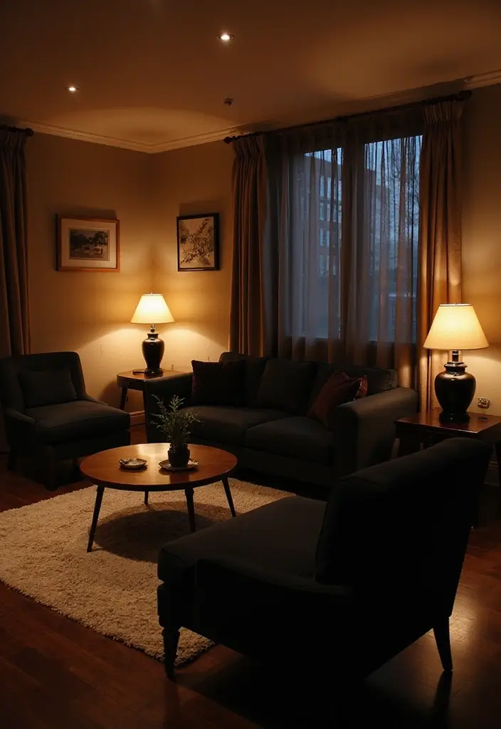 29 Guest Rooms with Black Furniture That Add Bold Style - 25. Dimensional Lighting Choices