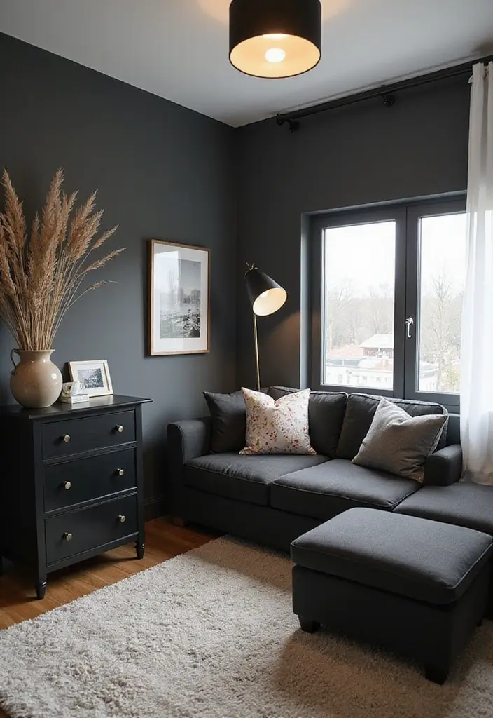 29 Guest Rooms with Black Furniture That Add Bold Style - 27. Space-Saving Solutions with Style