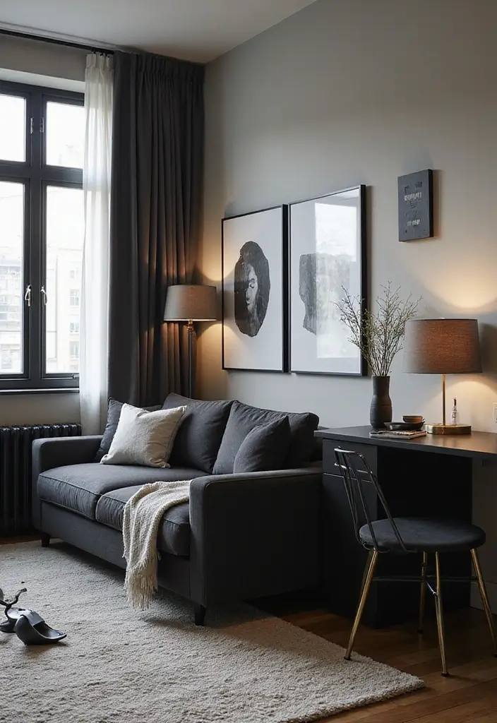 29 Guest Rooms with Black Furniture That Add Bold Style - 29. Multi-Functional Guest Spaces