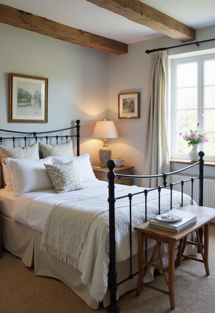 29 Guest Rooms with Black Furniture That Add Bold Style - 6. Cozy Cottage Charm