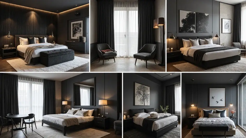 29 Guest Rooms with Black Furniture That Add Bold Style - WordPress