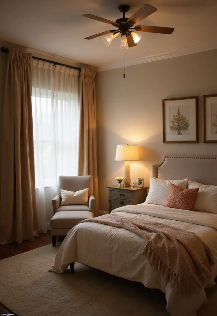 29 Nursery and Guest Room Combo Ideas Parents Swear By - 29. Layered Lighting for Mood