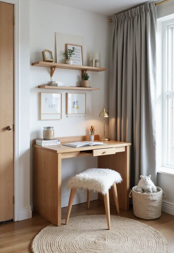 29 Nursery and Guest Room Combo Ideas Parents Swear By - 6. Fold-Out Desk Area