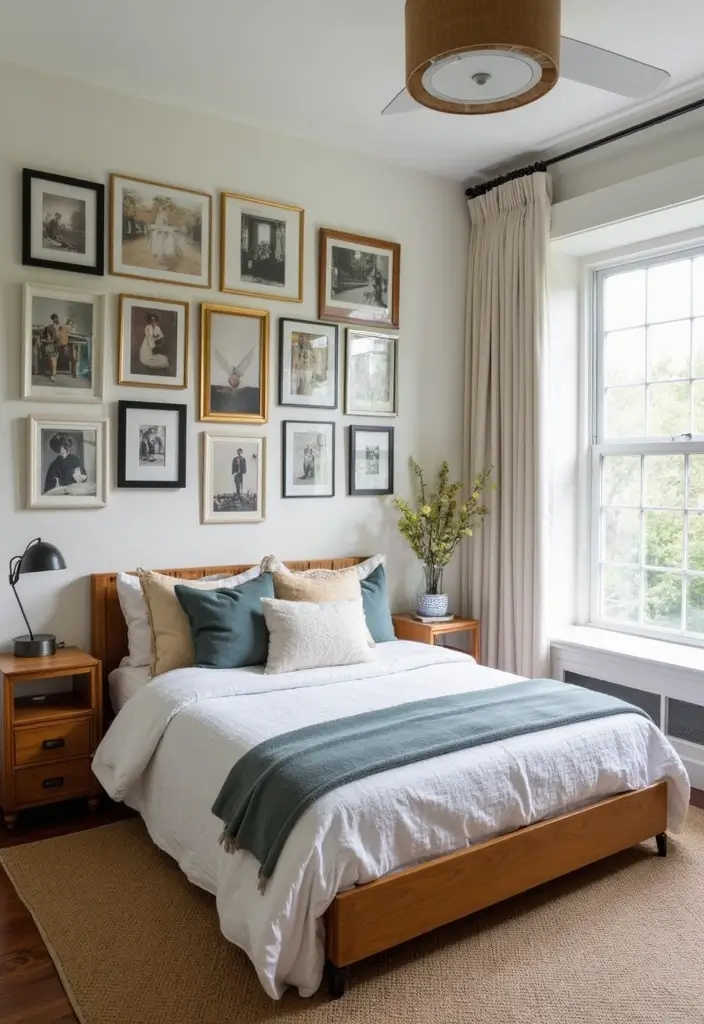 29 Trundle Bed Guest Room Designs That Maximize Sleeping Space - 17. Wall Art Accents