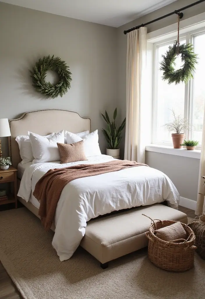 29 Trundle Bed Guest Room Designs That Maximize Sleeping Space - 26. Seasonal Decor Touches