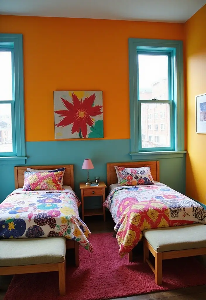 29 Twin Beds Guest Room Designs Perfect for Families - 13. Artistic Expression