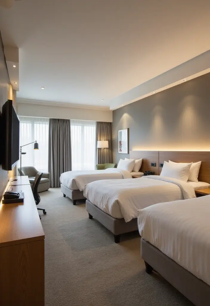 29 Twin Beds Guest Room Designs Perfect for Families - 14. Tech-Savvy Space