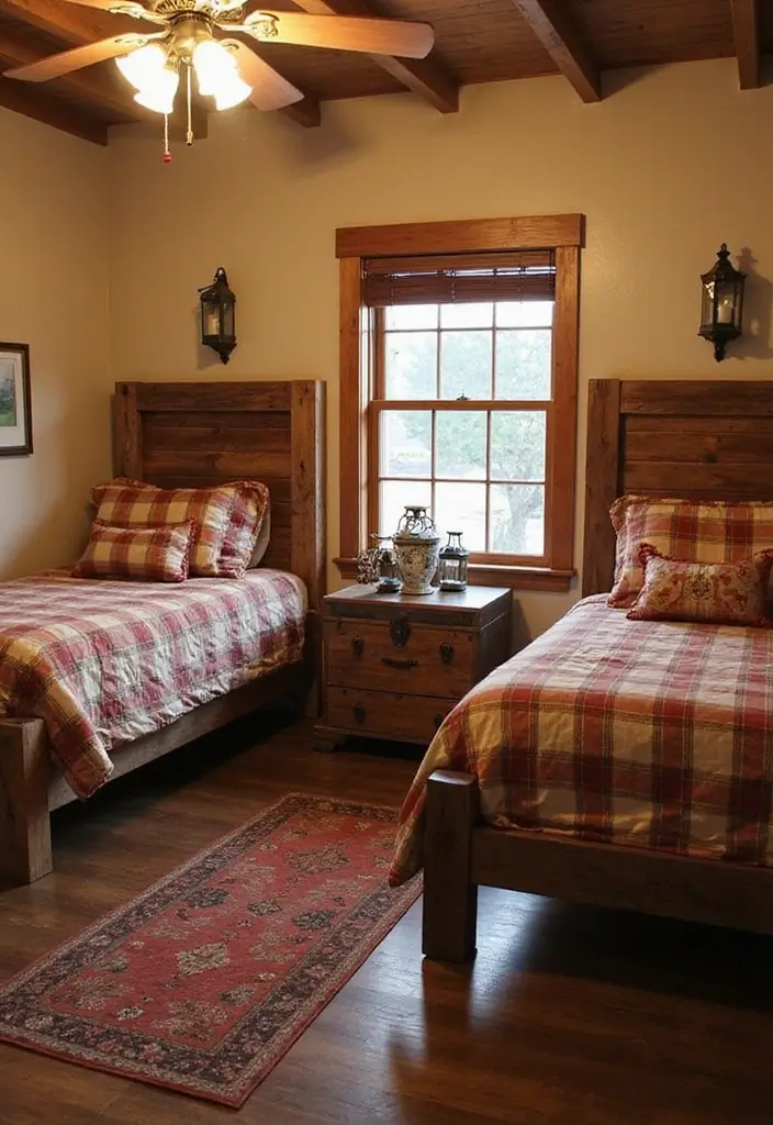 29 Twin Beds Guest Room Designs Perfect for Families - 2. Rustic Charm