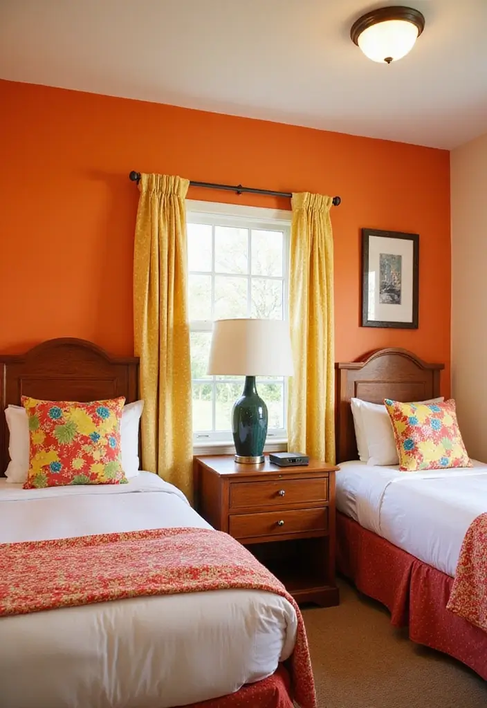 29 Twin Beds Guest Room Designs Perfect for Families - 26. Bright and Cheerful