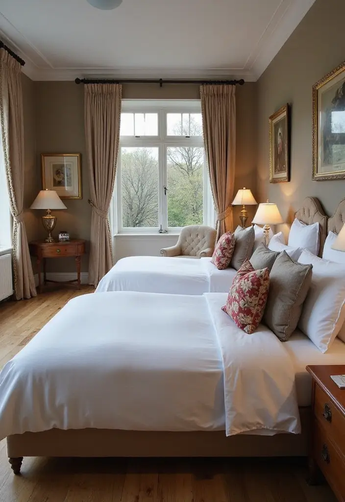 29 Twin Beds Guest Room Designs Perfect for Families - 28. Timeless Elegance