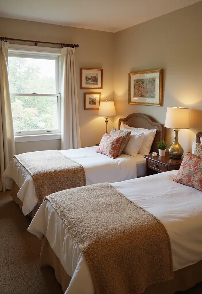 29 Twin Beds Guest Room Designs Perfect for Families - 29. Inviting Comfort