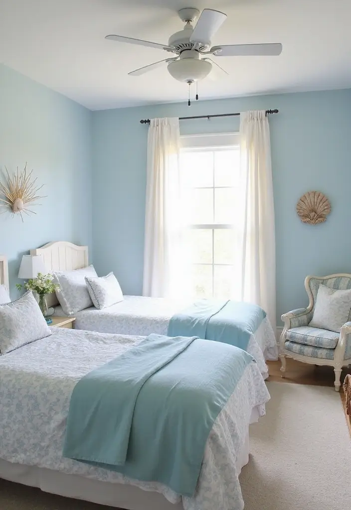 29 Twin Beds Guest Room Designs Perfect for Families - 3. Coastal Retreat