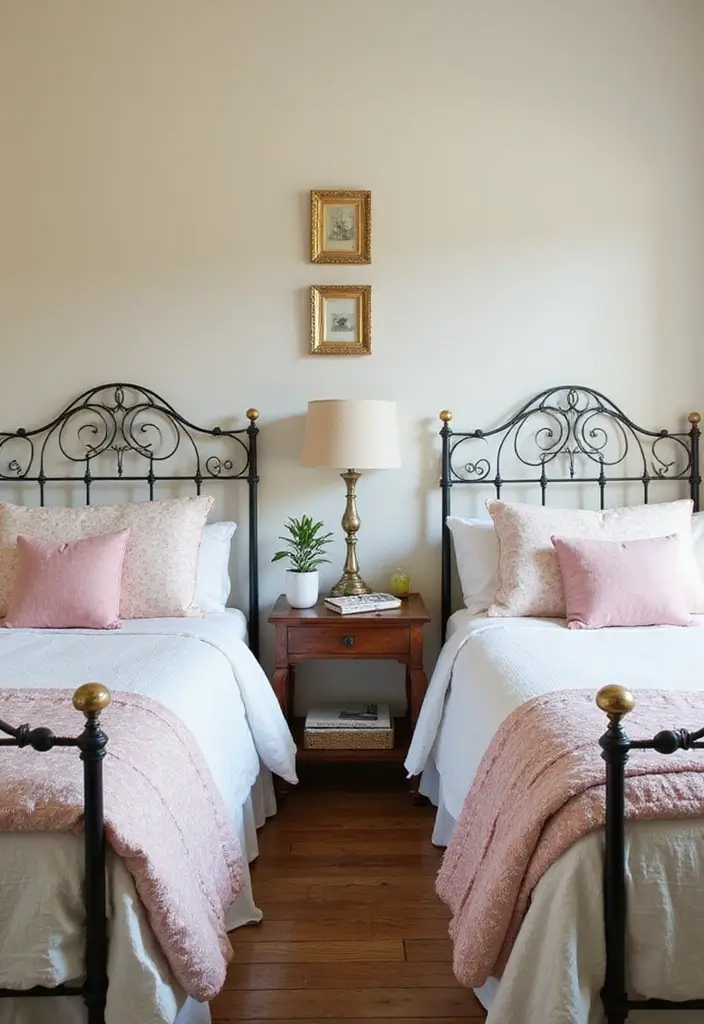 29 Twin Beds Guest Room Designs Perfect for Families - 7. Vintage Vibes