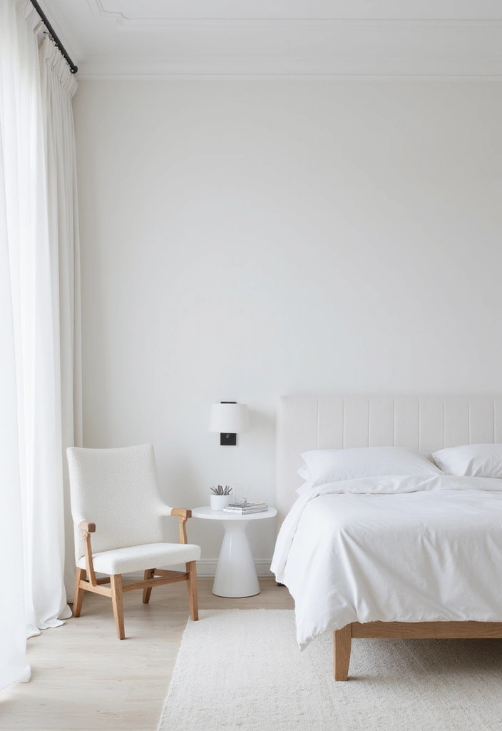 29 White Guest Room Ideas That Look Fresh and Bright - 1. Embrace Minimalist Furniture