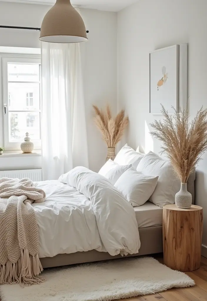 29 White Guest Room Ideas That Look Fresh and Bright - 2. Layer Textures for Depth