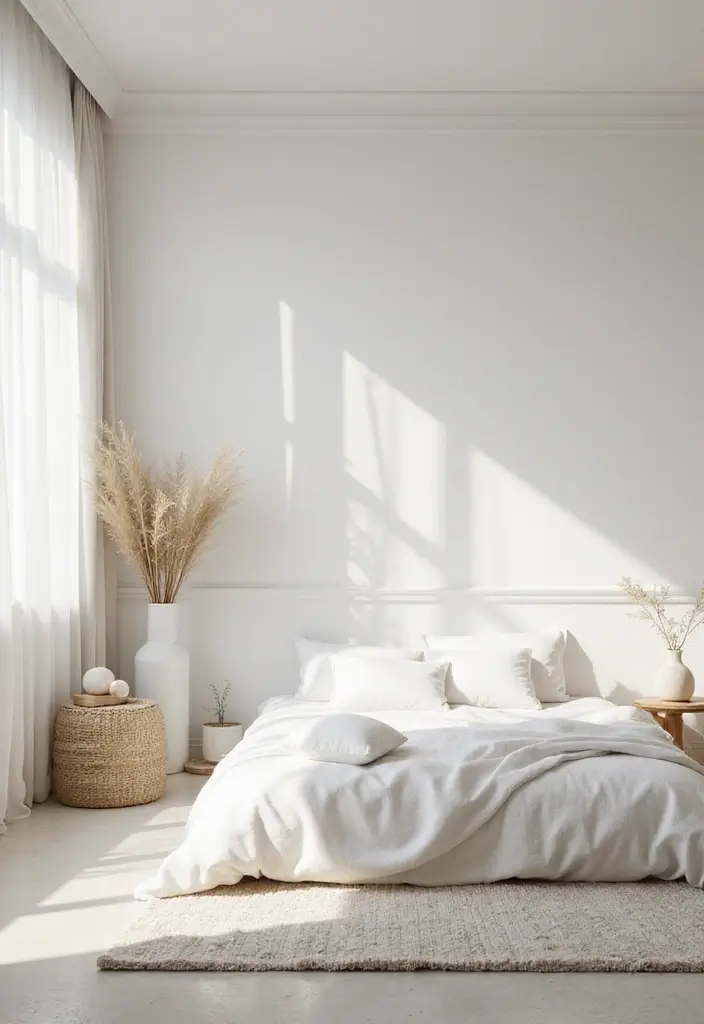 29 White Guest Room Ideas That Look Fresh and Bright - 23. Establish a Relaxing Ambiance