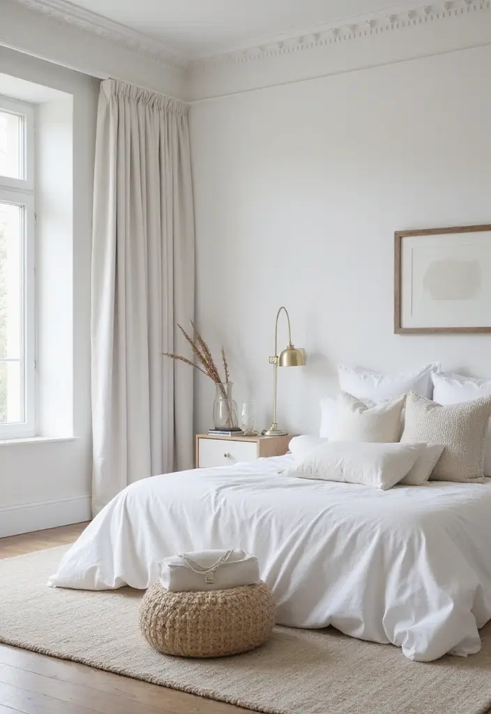 29 White Guest Room Ideas That Look Fresh and Bright - 29. Create a Harmonious Flow