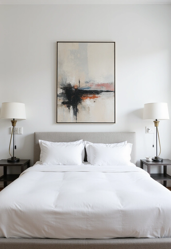 29 White Guest Room Ideas That Look Fresh and Bright - 4. Create a Focal Point