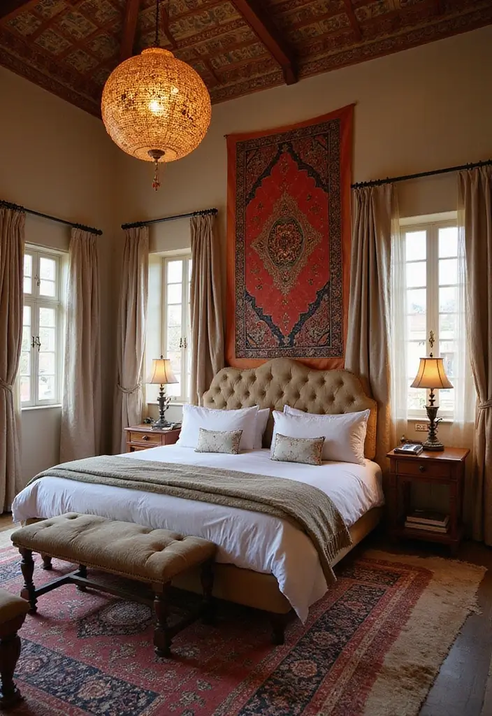 30 Bohemian Guest Room Ideas That Feel Vibrant and Relaxed - 21. Cultural Inspirations