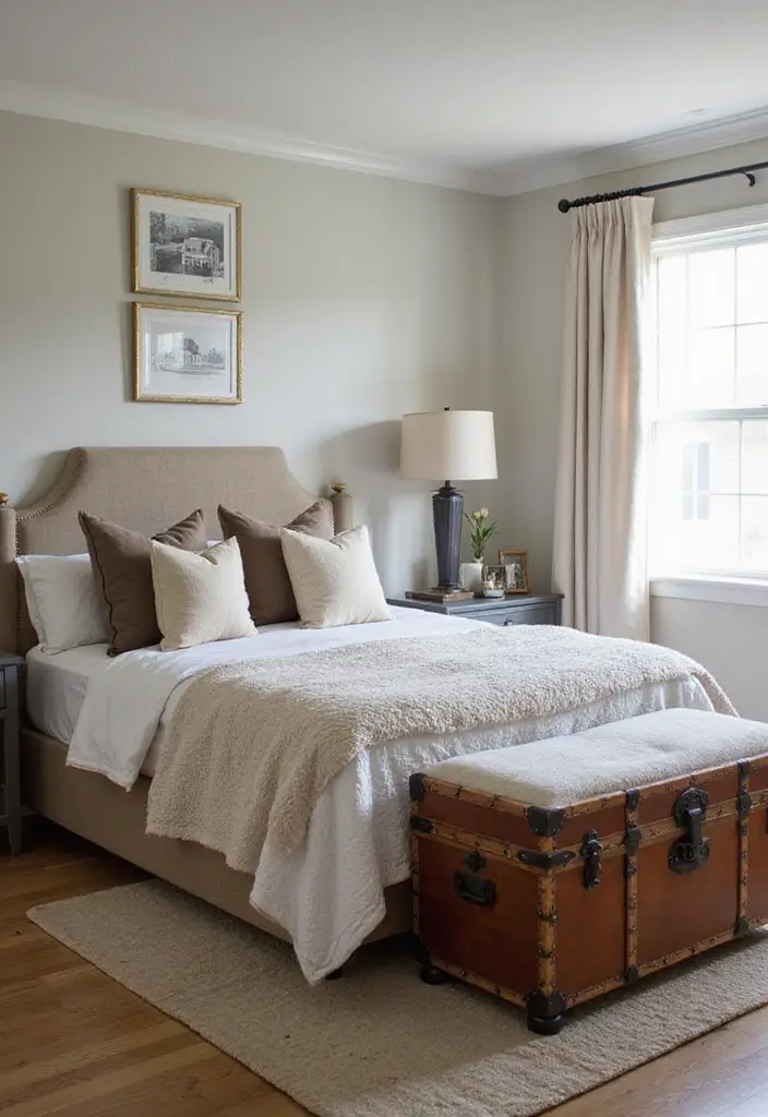 30 Bohemian Guest Room Ideas That Feel Vibrant and Relaxed - 28. Decorative Trunks