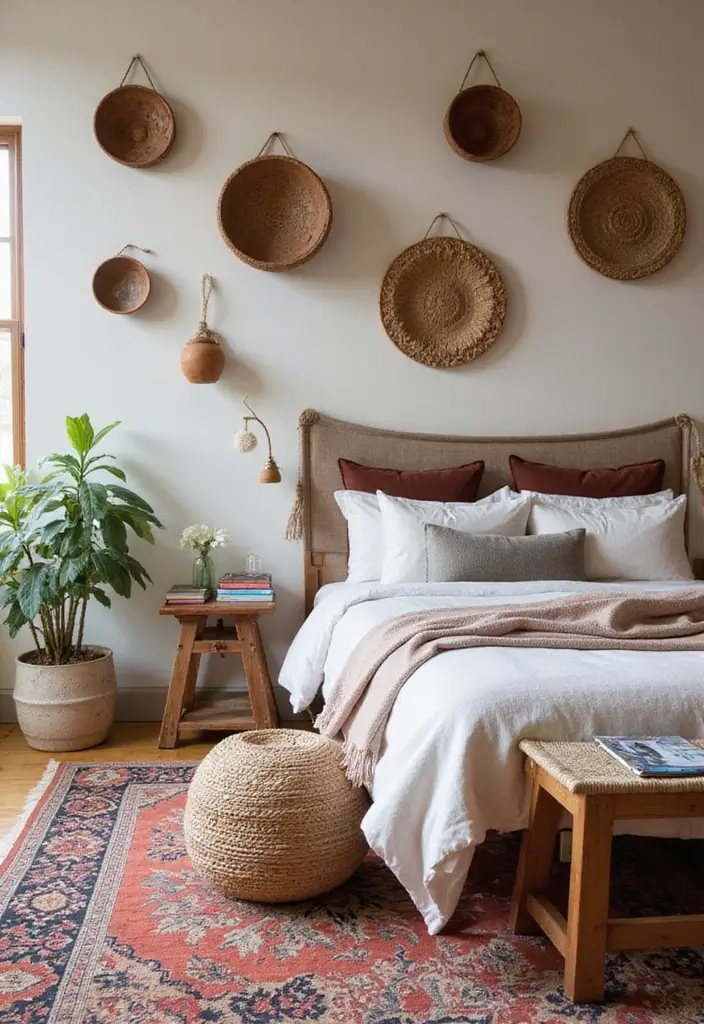 30 Bohemian Guest Room Ideas That Feel Vibrant and Relaxed - 6. Handcrafted Touches