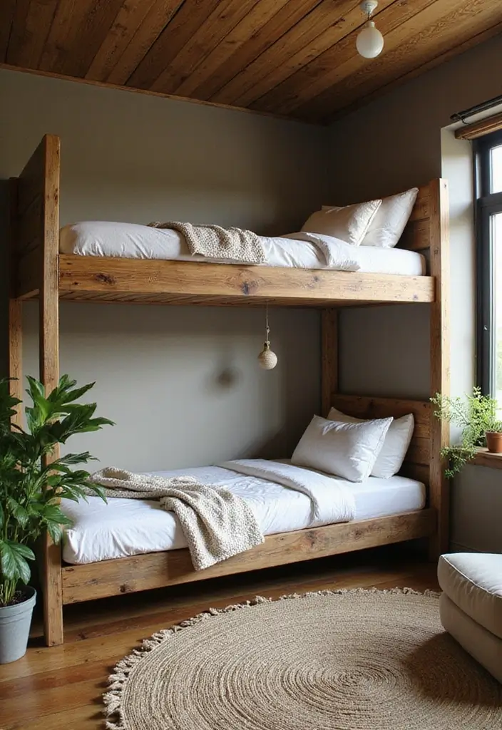 30 Bunk Beds for Guest Room Ideas Perfect for Extra Guests - 16. Eco-Friendly Bunk Beds