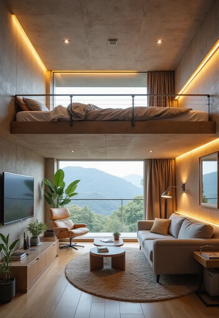 30 Bunk Beds for Guest Room Ideas Perfect for Extra Guests - 23. Futuristic Loft Bunk Beds