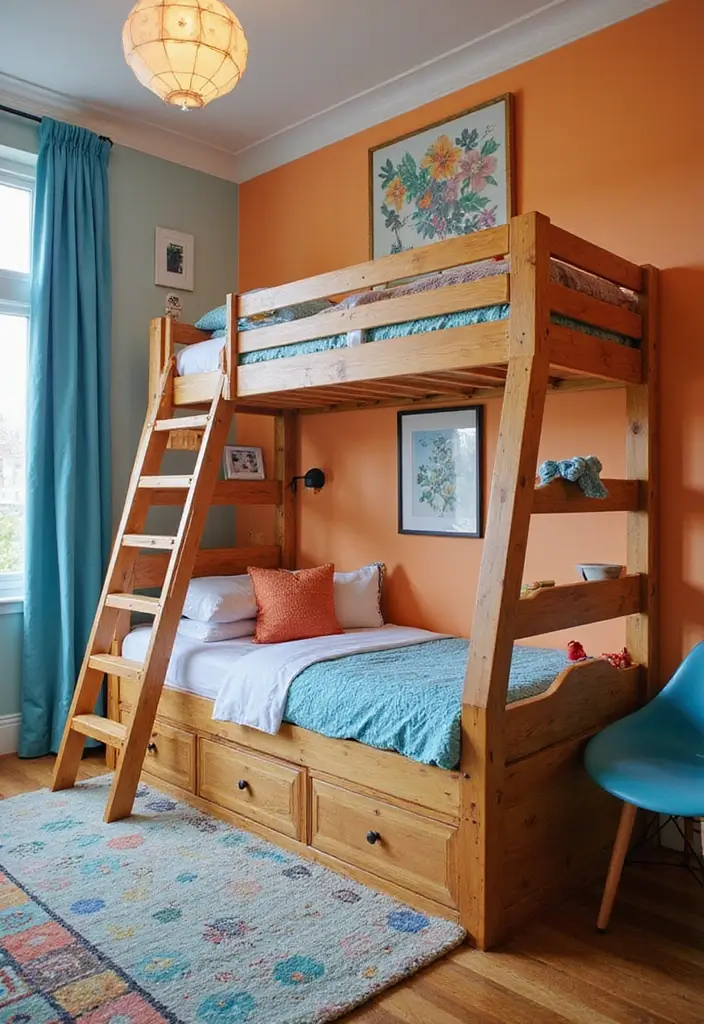 30 Bunk Beds for Guest Room Ideas Perfect for Extra Guests - 28. Creative Ladder Designs