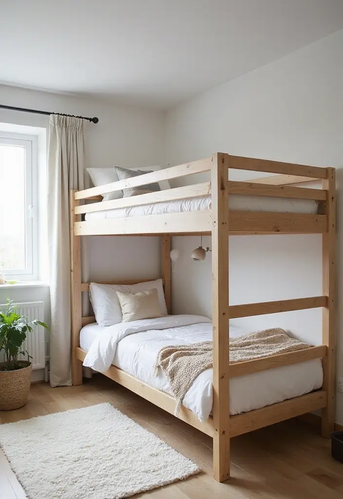 30 Bunk Beds for Guest Room Ideas Perfect for Extra Guests - 8. Scandinavian Style Bunk Beds
