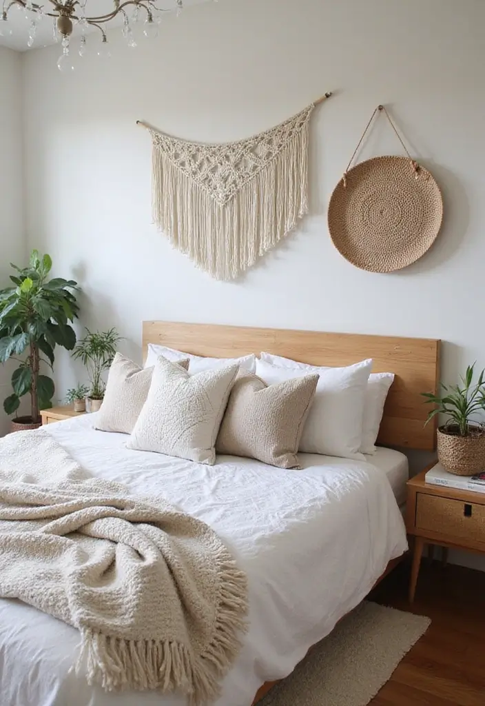 30 Cottage Guest Room Ideas Full of Warmth and Comfort - 12. Handmade Textiles