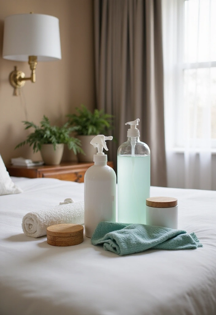 30 Cottage Guest Room Ideas Full of Warmth and Comfort - 17. Sustainable Cleaning Supplies