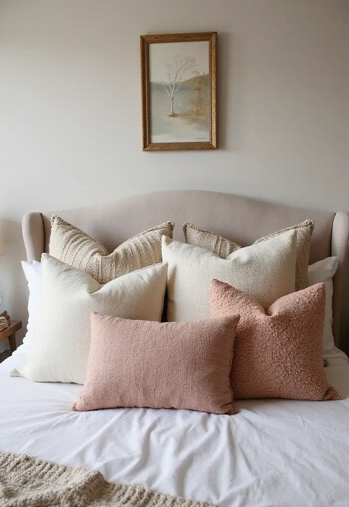 30 Cottage Guest Room Ideas Full of Warmth and Comfort - 29. Cozy Throw Pillows