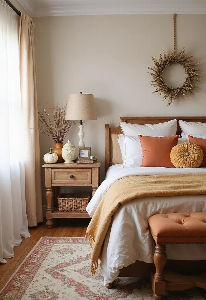 30 Cottage Guest Room Ideas Full of Warmth and Comfort - 30. Seasonal Decor Changes