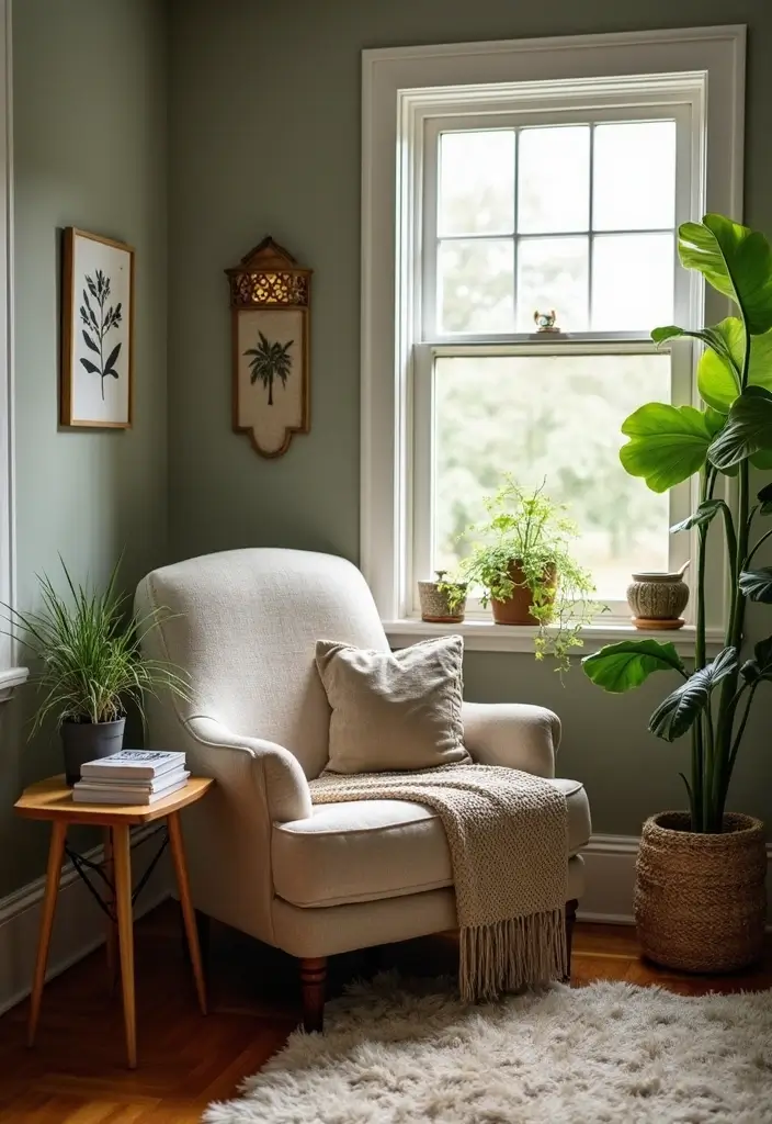 30 Cottage Guest Room Ideas Full of Warmth and Comfort - 6. Cozy Reading Nook