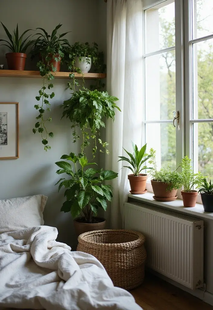 30 Cottage Guest Room Ideas Full of Warmth and Comfort - 8. Indoor Plants