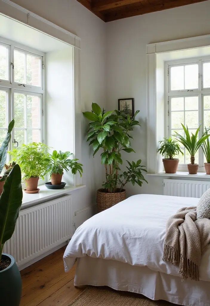 30 Farmhouse Guest Room Inspirations Full of Cozy Charm - 10. Indoor Plants