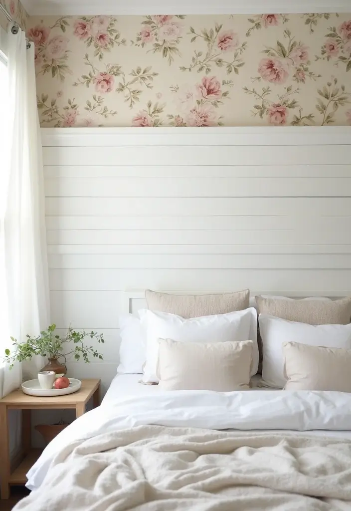 30 Farmhouse Guest Room Inspirations Full of Cozy Charm - 11. Farmhouse-Inspired Wall Treatments