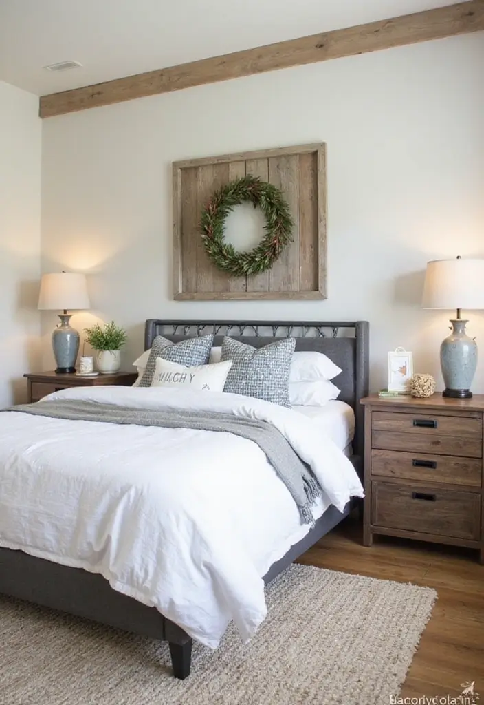 30 Farmhouse Guest Room Inspirations Full of Cozy Charm - 16. Farmhouse-themed Décor
