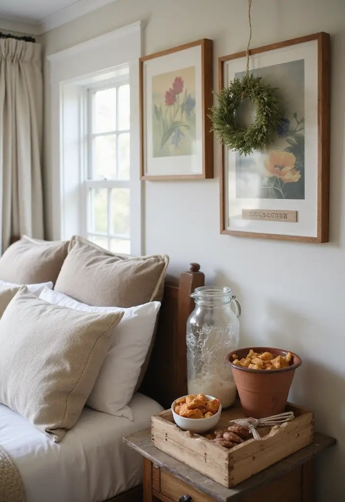 30 Farmhouse Guest Room Inspirations Full of Cozy Charm - 24. Thoughtful Amenities